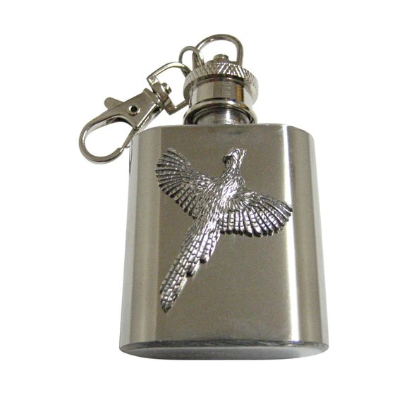 Textured Pheasant Bird 1oz Keychain Flask - Picture 1 of 1